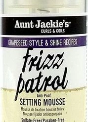 Beste Verkoop 🌟 Aunt Jackies Aunt Jackie's - Grapeseed - Frizz Patrol Mousse - 236 Ml 😉