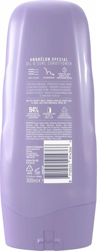 Groothandel π Andrélon Special Oil & Curl Conditioner - 6 X 300 Ml - Voordeelverpakking π 9 Groothandel π Andrélon Special Oil & Curl Conditioner - 6 X 300 Ml - Voordeelverpakking π - Afbeelding 7
