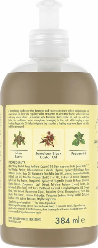 Uitgang π₯° Shea Moisture Jamaican Black Castor Oil Strenghten & Restore Conditioner 384 Ml π€© 6 Uitgang π₯° Shea Moisture Jamaican Black Castor Oil Strenghten & Restore Conditioner 384 Ml π€© - Afbeelding 4