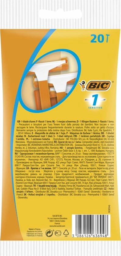 Nieuw π BIC 1 Sensitive Wegwerp Scheermesjes Pak Van 20 Stuks π 9 Nieuw π BIC 1 Sensitive Wegwerp Scheermesjes Pak Van 20 Stuks π - Afbeelding 7