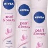 Beste deal 👍 NIVEA Pearl & Beauty Deodorant Spray - 3 X 150 Ml - Voordeelverpakking 🛒 -La Roche Shop 470x840