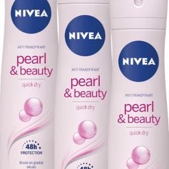 Beste deal 👍 NIVEA Pearl & Beauty Deodorant Spray - 3 X 150 Ml - Voordeelverpakking 🛒