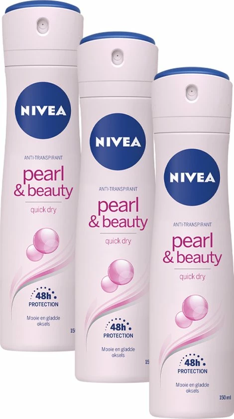 Beste deal π NIVEA Pearl & Beauty Deodorant Spray - 3 X 150 Ml - Voordeelverpakking π 3 Beste deal π NIVEA Pearl & Beauty Deodorant Spray - 3 X 150 Ml - Voordeelverpakking π