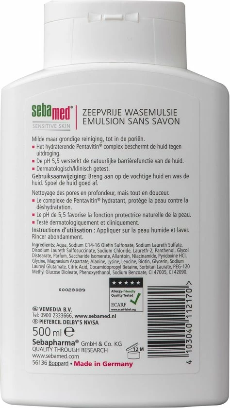Groothandel π Sebamed Zeepvrije Wasemulsie - Douchemiddel - 500 Ml βοΈ 4 Groothandel π Sebamed Zeepvrije Wasemulsie - Douchemiddel - 500 Ml βοΈ - Afbeelding 2