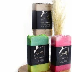 Uitgang 🤩 Anna-M Zeep Geschenkset Tropical - 3 Stuks Luxury Soapbar - Aloe Vera - Kokosnoot - Shea Boter - Olijfzeep - Natuurlijke Handzeep - Cadeau Voor Juf, Moeder, Vriendin, Vrouwen - Huidverzorging - Soap - Body - Hand - Face - Vegan 🔔