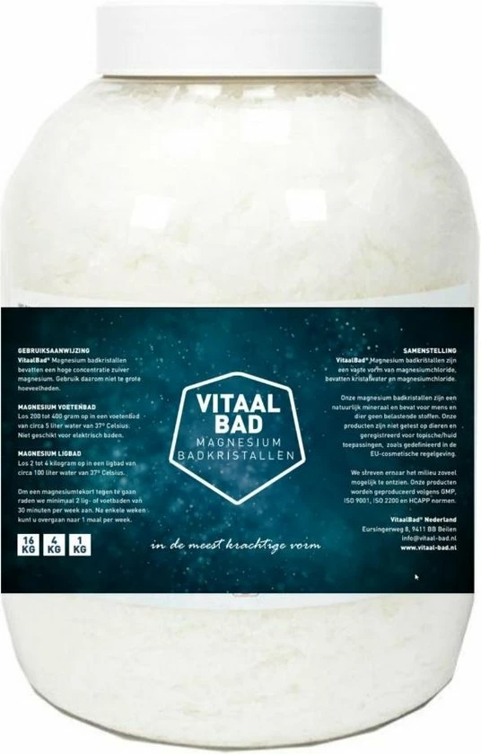 Beste deal ๐ฅฐ Magnesium Vlokken Citraat - 4.5 KG VitaalBad® Badkristallen Badzout - Meest Pure En Krachtige Verkrijgbaar - Voor Voetenbad Of Ligbad - 1 Pot 4500 Gram ๐ 3 Beste deal ๐ฅฐ Magnesium Vlokken Citraat - 4.5 KG VitaalBad® Badkristallen Badzout - Meest Pure En Krachtige Verkrijgbaar - Voor Voetenbad Of Ligbad - 1 Pot 4500 Gram ๐