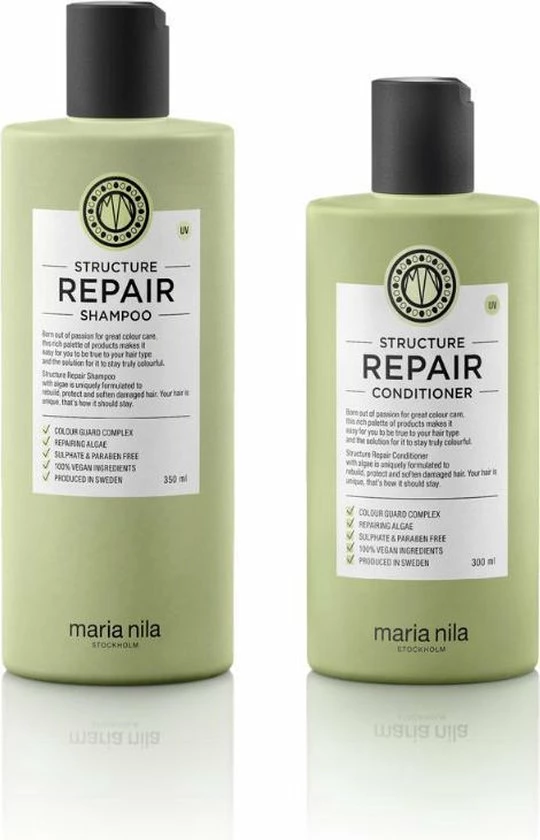 Hete verkoop β€οΈ Maria Nila Structure Repair Care Set (Shampoo + Conditioner) π 3 Hete verkoop β€οΈ Maria Nila Structure Repair Care Set (Shampoo + Conditioner) π