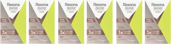 Flash-uitverkoop π Rexona Cream Deodorant - Maximum Protection - Stress Control - 6 X 45 Ml π 3 Flash-uitverkoop π Rexona Cream Deodorant - Maximum Protection - Stress Control - 6 X 45 Ml π