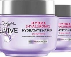 Korting 🛒 L’Oréal Paris L'Oreal Elvive Hyaluron Plump Hydratatie Masker - 6 Stuks Voordeelverpakking 👏