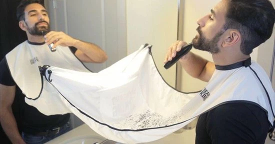 Uitgang π₯ Merkloos Mannen Badkamer Baard Scheren Schort- Wit π 3 Uitgang π₯ Merkloos Mannen Badkamer Baard Scheren Schort- Wit π