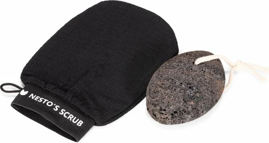 Groothandel π Nesto's Nesto’s Scrub Handschoen En Puimsteen Voor Eelt - Washand - Kessa - Kese - Lichaam - Zwart π 3 Groothandel π Nesto's Nesto’s Scrub Handschoen En Puimsteen Voor Eelt - Washand - Kessa - Kese - Lichaam - Zwart π