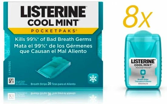Korting π Listerine CoolMint Pocket Paks - Strips Tegen Slechte Adem - Geen Mondwater Nodig - Total Care- 8 Stuks π 3 Korting π Listerine CoolMint Pocket Paks - Strips Tegen Slechte Adem - Geen Mondwater Nodig - Total Care- 8 Stuks π
