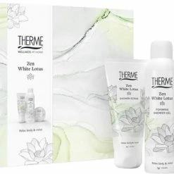 Top 10 👏 Therme Zen White Lotus Foaming Shower Gel + Shower Scrub + Body Butter Geschenkset 🎁