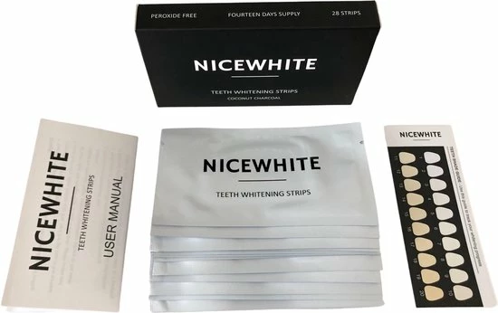 Promo π₯ NICEWHITE | Tandenbleek Strips 28 Stuks | Teeth Whitening Strips | Coconut Charcoal | Peroxidevrij | 100% Natuurlijk | Tanden Bleken | Wittere Tanden π 5 Promo π₯ NICEWHITE | Tandenbleek Strips 28 Stuks | Teeth Whitening Strips | Coconut Charcoal | Peroxidevrij | 100% Natuurlijk | Tanden Bleken | Wittere Tanden π - Afbeelding 3