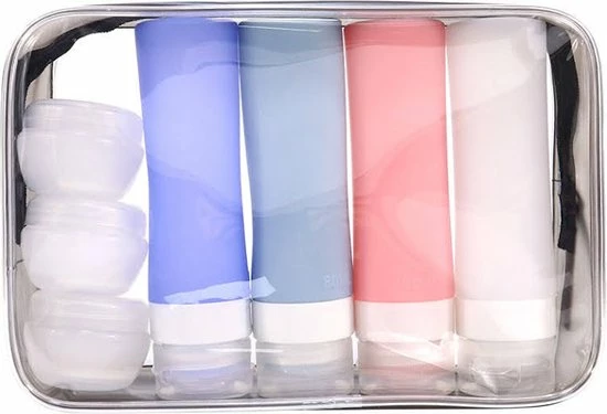 Uitgang π Merkloos Reisverpakking – Navulbare Silicone Reisflesjes Incl. Reispotjes En Doorzichtige Toilettas – Reisset Met Reisflacons & Cosmetica Potjes - Vliegtuig π Handbagage Set –– 7 Stuks In Etui –80ML En 20ML - Reisaccessoires β 3 Uitgang π Merkloos Reisverpakking – Navulbare Silicone Reisflesjes Incl. Reispotjes En Doorzichtige Toilettas – Reisset Met Reisflacons & Cosmetica Potjes - Vliegtuig π Handbagage Set –– 7 Stuks In Etui –80ML En 20ML - Reisaccessoires β