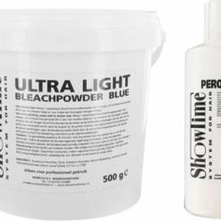 Goedkoopste 🛒 [Combo] Showtime Ultralight Blondeerpoeder (500gram) + Showtime Oxidant Creme Peroxide 12% - (1000ml) ✔️
