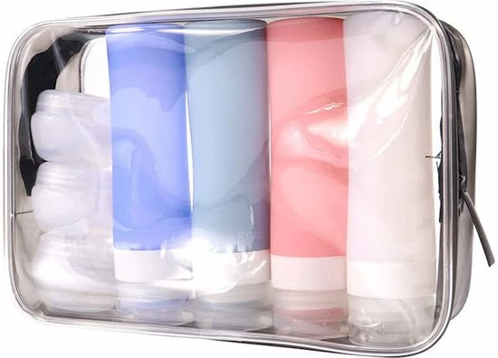 Uitgang π Merkloos Reisverpakking – Navulbare Silicone Reisflesjes Incl. Reispotjes En Doorzichtige Toilettas – Reisset Met Reisflacons & Cosmetica Potjes - Vliegtuig π Handbagage Set –– 7 Stuks In Etui –80ML En 20ML - Reisaccessoires β 5 Uitgang π Merkloos Reisverpakking – Navulbare Silicone Reisflesjes Incl. Reispotjes En Doorzichtige Toilettas – Reisset Met Reisflacons & Cosmetica Potjes - Vliegtuig π Handbagage Set –– 7 Stuks In Etui –80ML En 20ML - Reisaccessoires β - Afbeelding 3