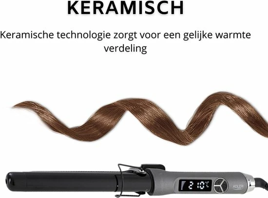 Goedkoop π Adler Krultang - Keramisch - 300W – Haarkrultang - Temperatuurregeling π 7 Goedkoop π Adler Krultang - Keramisch - 300W – Haarkrultang - Temperatuurregeling π - Afbeelding 5