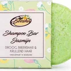 Uitgang ✨ Beesha Shampoo Bar Jasmijn 65 Gram | 100% Plasticvrije En Natuurlijke Verzorging | Vegan, Sulfaatvrij En Parabeenvrij | CG Proof 🧨