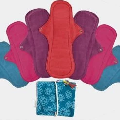 Goedkoop 🔔 Eco Femme Full Cycle Kit (wasbaar Maandverband Startset Voor Je Menstruatie) - Donker 🔔