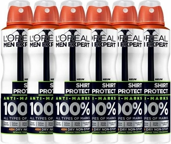 Aanbiedingen β€οΈ L’Oréal Paris Men Expert π Shirt Protection Deodorant - 6 X 150 Ml - Spray - Voordeelverpakking π 5 Aanbiedingen β€οΈ L’Oréal Paris Men Expert π Shirt Protection Deodorant - 6 X 150 Ml - Spray - Voordeelverpakking π - Afbeelding 3