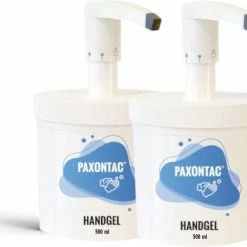 Korting 😀 Paxontac Handgel 500 Ml 2x Met Pomp - Hervulbare Verpakking - Beste Pompsysteem Op De Markt - Droogt Snel En Plakt Niet - Hygiënische Alcohol Gel 🤩