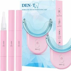 Uitgang 👍 DEN-T® U-shape PRO - Tandenbleekset - 32 LED - Zonder Peroxide - Tandenbleken - Teeth Whitening - Roze - 🔥