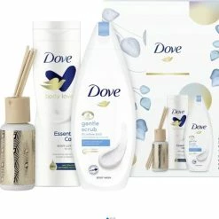 Gloednieuw ❤️ Dove Body Love Geschenkset - Gentle Scrub, Douchecrème En Geurstok 👍
