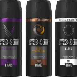 Groothandel ✔️ Axe Deodorant Spray MIX - Exite - Dark Temptation - Black 👍