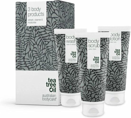 Hete verkoop β Australian Bodycare Body Treatment - 3 Producten Tegen Puistjes, Een Onzuivere Huid En Mee–eters Op De Rug En Billen Gebaseerd Op Tea Tree Olie - Bevat Douchegel En Peeling Om Je Huid Te Reinigen En Bodylotion Om Je Huid Te Hydrateren En Verzorgen π 3 Hete verkoop β Australian Bodycare Body Treatment - 3 Producten Tegen Puistjes, Een Onzuivere Huid En Mee–eters Op De Rug En Billen Gebaseerd Op Tea Tree Olie - Bevat Douchegel En Peeling Om Je Huid Te Reinigen En Bodylotion Om Je Huid Te Hydrateren En Verzorgen π