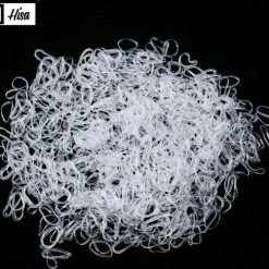Flash-uitverkoop 😍 Hisa - Transparante Mini Haarelastiekjes - Elastiek - Elastisch - Doorzichtig - Haar - Accessoires - Ca 450 Stuks - Diamater 1,5 Cm 👍