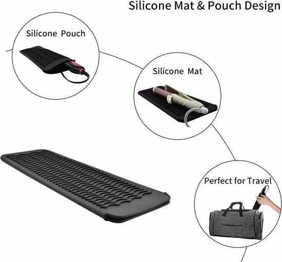 Nieuw 𧨠Royaume De La Beauté Hittebestendige Mat | Hittemat | Heat Protector | Pro Siliconen Sleeve | Stijltang Mat | Fohn Haardrogers Houder | Krultang Mat | Haaraccessoires | Hoes | Max 230 | Instagram | Tik Tok π 7 Nieuw 𧨠Royaume De La Beauté Hittebestendige Mat | Hittemat | Heat Protector | Pro Siliconen Sleeve | Stijltang Mat | Fohn Haardrogers Houder | Krultang Mat | Haaraccessoires | Hoes | Max 230 | Instagram | Tik Tok π - Afbeelding 5