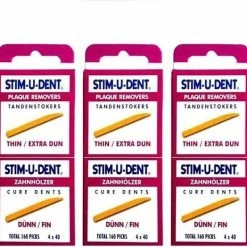 Beste Pirce 🧨 Stimudent Dun - Tandenstokers - 3 X 160 Stuks - Voordeelverpakking ⭐