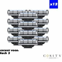Beste Pirce 😍 Cosity Blades Universele Scheermes - Geschikt Voor Gillette Mach 3 - 3 Blade - 12 Stuks ⌛