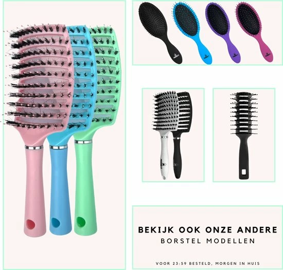 Coupon 🥰 MOONIE'S® Anti-Klit Haarborstel - Haarborstel - Curved - Föhn Haarborstel - Groen 🌟 9 Coupon 🥰 MOONIE'S® Anti-Klit Haarborstel - Haarborstel - Curved - Föhn Haarborstel - Groen 🌟 - Afbeelding 7