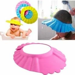 Beste deal ⌛ LOUZIR Roze Handig Douchekapje Voor Kleine Kinderen -Kind Haarwas Hulp Kap -Douche Shower Cap - Douchecap 🔥