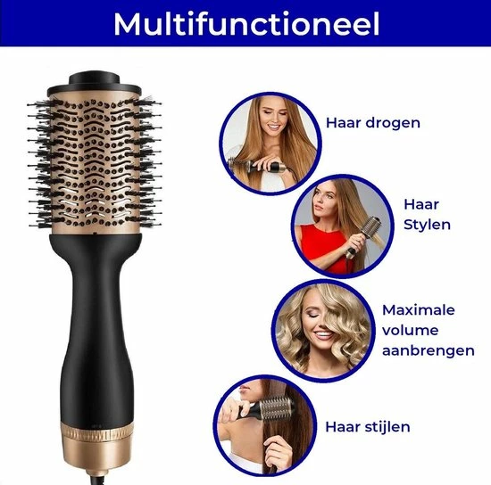 Groothandel π Fohn Borstel 3 In 1 - Keramische Magic Brush Voor Lang / Kort / Stijl / Krullen - 1200W - Zwart Van Zedar π 7 Groothandel π Fohn Borstel 3 In 1 - Keramische Magic Brush Voor Lang / Kort / Stijl / Krullen - 1200W - Zwart Van Zedar π - Afbeelding 5