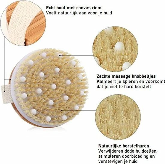 Flash-uitverkoop ✔️ Go Quality Badborstel - Massage - Rugborstel - Dry Brush - Doucheborstel Rugborstel Met Natuurlijke Haren ✨ 8 Flash-uitverkoop ✔️ Go Quality Badborstel - Massage - Rugborstel - Dry Brush - Doucheborstel Rugborstel Met Natuurlijke Haren ✨ - Afbeelding 6