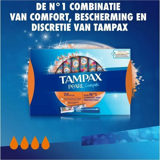 Kopen βοΈ Tampax Compak Pearl Super Plus - Tampons π 6 Kopen βοΈ Tampax Compak Pearl Super Plus - Tampons π - Afbeelding 4