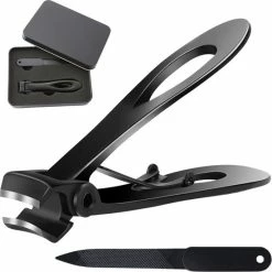 Hete verkoop ❤️ AdroitGoods Nagelknipper Set - Nageltang - Nagelschaar - Kalknagels - Teennagel - Pedicure - Incl. Nagelvijl - Zwart ✔️