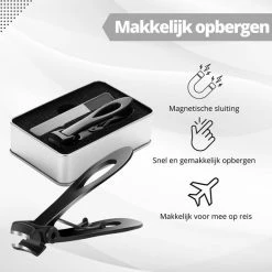 Hete verkoop ❤️ AdroitGoods Nagelknipper Set - Nageltang - Nagelschaar - Kalknagels - Teennagel - Pedicure - Incl. Nagelvijl - Zwart ✔️ -La Roche Shop 550x550 168