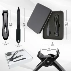 Hete verkoop ❤️ AdroitGoods Nagelknipper Set - Nageltang - Nagelschaar - Kalknagels - Teennagel - Pedicure - Incl. Nagelvijl - Zwart ✔️ -La Roche Shop 550x550 171