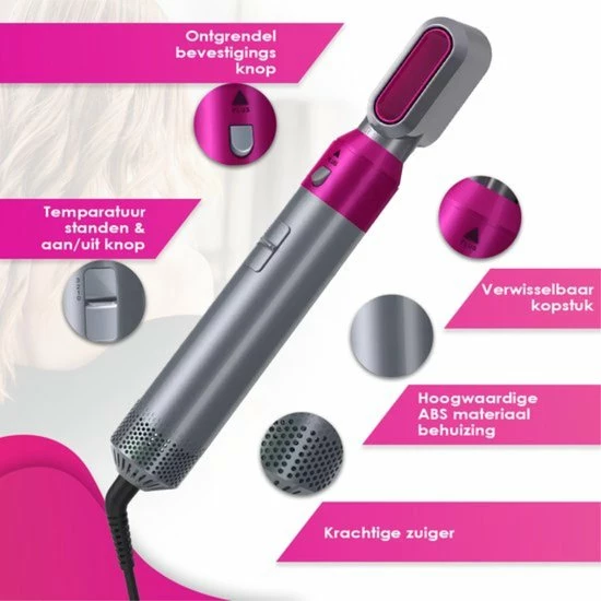 Beste deal π Merkloos Airwrap - Hairwrap - Krultang - 5 In 1 Multi Styler - Föhn V2 2022 Editie - Föhnborstels - Hetelucht Föhn - Airstyler - Föhnborstel - Hetelucht Borstel - Krulborstel π 5 Beste deal π Merkloos Airwrap - Hairwrap - Krultang - 5 In 1 Multi Styler - Föhn V2 2022 Editie - Föhnborstels - Hetelucht Föhn - Airstyler - Föhnborstel - Hetelucht Borstel - Krulborstel π - Afbeelding 3