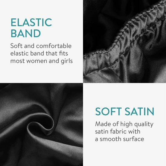Gloednieuw π₯° Navaris Haarmuts Om Te Slapen - Satijnen Haarkap Voor Dames En Meisjes - Haartulbandomslagdoek Om Haar Tijdens Het Slapen Bij Elkaar Te Houden - Zwart π 8 Gloednieuw π₯° Navaris Haarmuts Om Te Slapen - Satijnen Haarkap Voor Dames En Meisjes - Haartulbandomslagdoek Om Haar Tijdens Het Slapen Bij Elkaar Te Houden - Zwart π - Afbeelding 6