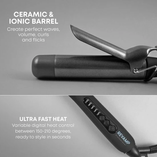 Flash-uitverkoop ❤️ Revamp Progloss Big Tong Krultang - Krultang 38 MM - Krultang Met Clip - Geschikt Voor Alle Haartypen ✨ 8 Flash-uitverkoop ❤️ Revamp Progloss Big Tong Krultang - Krultang 38 MM - Krultang Met Clip - Geschikt Voor Alle Haartypen ✨ - Afbeelding 6