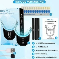 Coupon 🛒 DEN-T® U-shape PRO - Tandenbleekset - 32 LED - Zonder Peroxide - Tandenbleken - Teeth Whitening - Zwart 🎉 -La Roche Shop 550x550 407