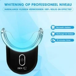 Coupon 🛒 DEN-T® U-shape PRO - Tandenbleekset - 32 LED - Zonder Peroxide - Tandenbleken - Teeth Whitening - Zwart 🎉 -La Roche Shop 550x550 408