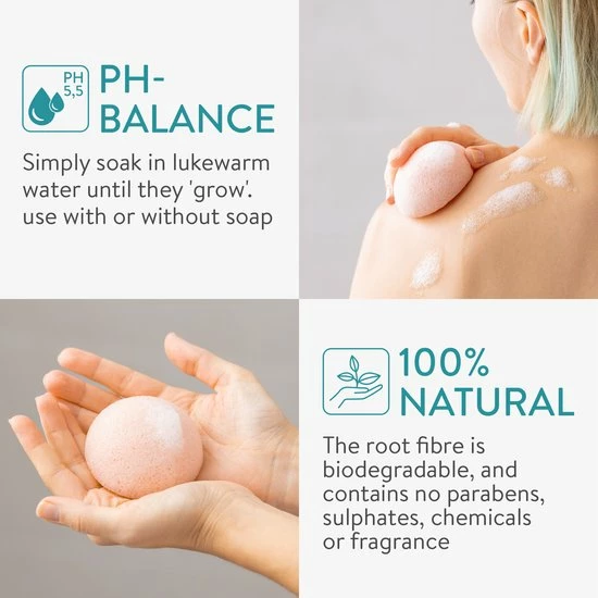 Korting π Navaris Set Van 8 Konjac Sponzen - Natuurlijke Sponzen Voor Gezichtsreiniging - Reinigt De Rijpe, Onzuivere, Droge, Gevoelige En Normale Huid - Vegan β¨ 4 Korting π Navaris Set Van 8 Konjac Sponzen - Natuurlijke Sponzen Voor Gezichtsreiniging - Reinigt De Rijpe, Onzuivere, Droge, Gevoelige En Normale Huid - Vegan β¨ - Afbeelding 2