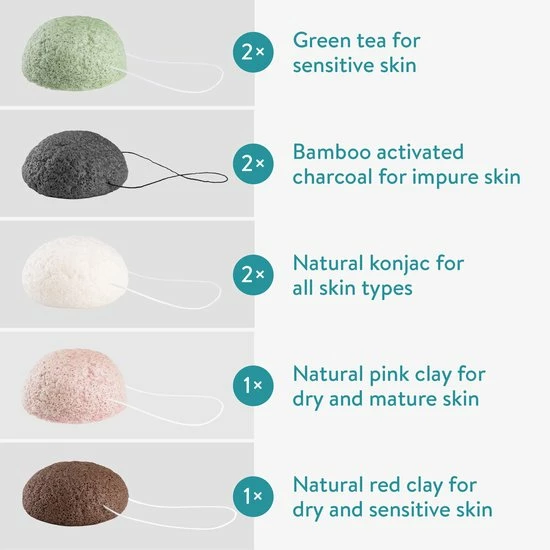 Korting π Navaris Set Van 8 Konjac Sponzen - Natuurlijke Sponzen Voor Gezichtsreiniging - Reinigt De Rijpe, Onzuivere, Droge, Gevoelige En Normale Huid - Vegan β¨ 6 Korting π Navaris Set Van 8 Konjac Sponzen - Natuurlijke Sponzen Voor Gezichtsreiniging - Reinigt De Rijpe, Onzuivere, Droge, Gevoelige En Normale Huid - Vegan β¨ - Afbeelding 4