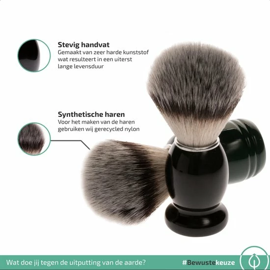 Top 10 π Biowust Scheerkwast Met Zachte Haren - Voor Een Volle Scheerschuim En Gelijkmatige Verdeling - 100% Vegan - Gemaakt Van Duurzame Materialen - Zwart π 4 Top 10 π Biowust Scheerkwast Met Zachte Haren - Voor Een Volle Scheerschuim En Gelijkmatige Verdeling - 100% Vegan - Gemaakt Van Duurzame Materialen - Zwart π - Afbeelding 2